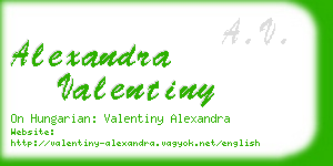 alexandra valentiny business card